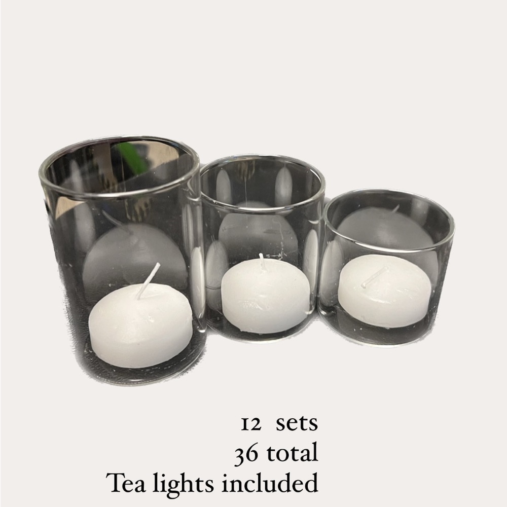 Tea light candle holders with tea lights